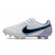 Chaussures Nike Tiempo Legend 9 Elite FG Blanc Noir Bleu