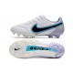 Chaussures Nike Tiempo Legend 9 Elite FG Blanc Noir Bleu