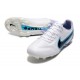 Chaussures Nike Tiempo Legend 9 Elite FG Blanc Noir Bleu