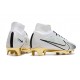 Nike Air Zoom Mercurial Superfly Elite 9 FG Blanc Or Noir