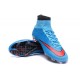 Cristiano Ronaldo CR Chaussure 2016 Nike Mercurial Superfly FG Bleu Rouge