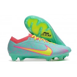 Nike Air Zoom Mercurial Vapor 15 Elite FG Homme Bleu Rose Jaune