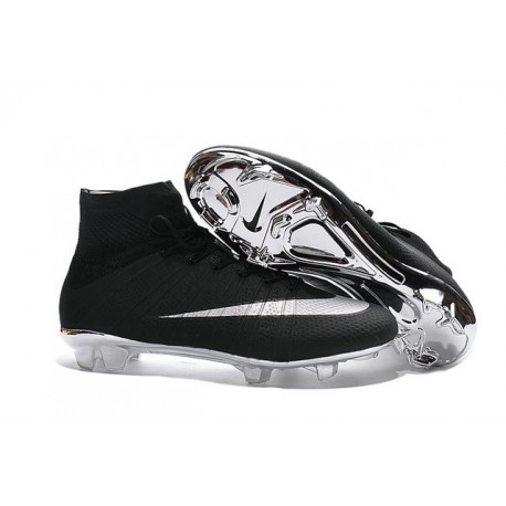 Cristiano Ronaldo CR Chaussure 2016 Nike Mercurial Superfly FG Noir Argent