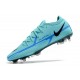 Crampon Nike Phantom GT2 Elite FG Bleu