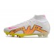 Nike Zoom Mercurial Superfly Elite IX FG Blanc Rose Jaune