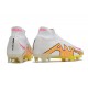 Nike Zoom Mercurial Superfly Elite IX FG Blanc Rose Jaune