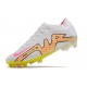 Nike Zoom Mercurial Vapor XV Elite FG Blanc Rose Jaune