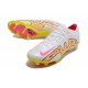 Nike Zoom Mercurial Vapor XV Elite FG Blanc Rose Jaune