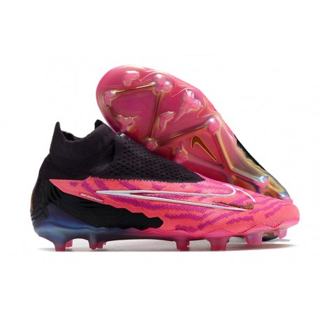 Chaussure Nike Phantom GX DF Elite FG Rose Noir