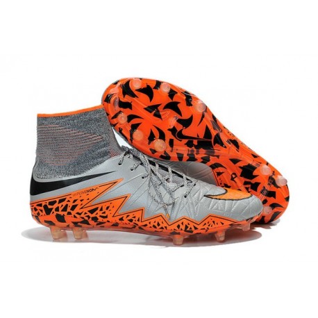 Chaussures Hypervenom Phantom II FG Moulés Nike Gris Orange Noir