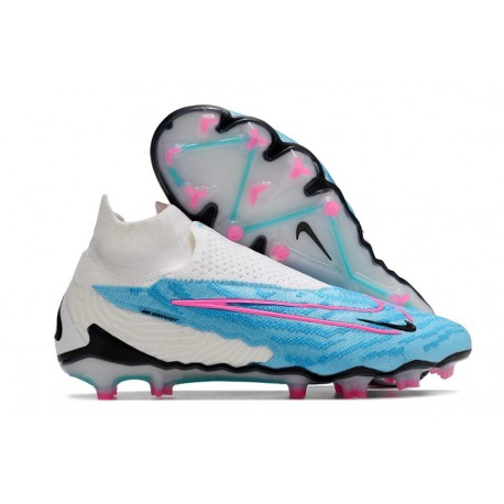 Chaussure Nike Phantom GX DF Elite FG Bleu Baltique Rose Blanc Bleu Laser