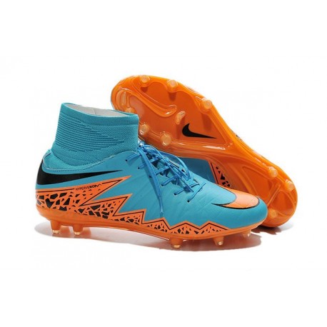 Chaussures Hypervenom Phantom II FG Moulés Nike Bleu Orange