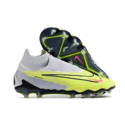 Nike Gripknit Phantom GX DF Elite FG Volt Très Pâle Gridiron Raisin Très Pâle