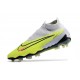 Nike Gripknit Phantom GX DF Elite FG Volt Très Pâle Gridiron Raisin Très Pâle