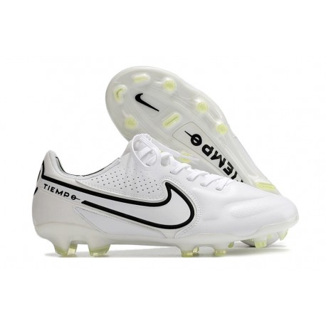 Chaussures Nike Tiempo Legend 9 Elite FG Blanc