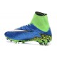 Chaussures de Foot à Crampons Nike HyperVenom Phantom 2 FG Bleu Vert