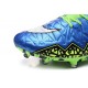 Chaussures de Foot à Crampons Nike HyperVenom Phantom 2 FG Bleu Vert