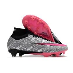 Nike Zoom Mercurial Superfly 9 Elite AG Argent Métallique Hyper Rose Noir