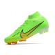 Crampons de Foot Ronaldo Nike Mercurial Superfly FG ACC Vert Rouge
