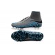 Chaussures de Foot à Crampons Nike HyperVenom Phantom 2 FG Gris Noir Bleu