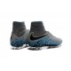 Chaussures de Foot à Crampons Nike HyperVenom Phantom 2 FG Gris Noir Bleu