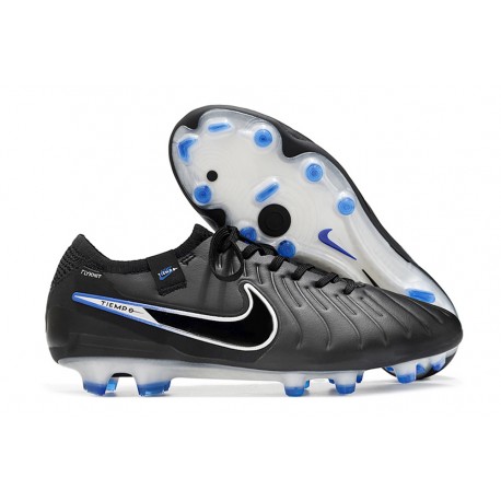 Nike Tiempo Legend X Elite FG Nouveau Noir Chrome Hyper Royal