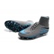 Chaussures de Foot à Crampons Nike HyperVenom Phantom 2 FG Gris Noir Bleu