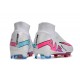 Nike Air Zoom Mercurial Superfly Elite 9 FG Blanc Rose Bleu