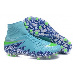 Chaussures de Foot à Crampons Nike HyperVenom Phantom 2 FG Bleu Violet Vert