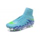 Chaussures de Foot à Crampons Nike HyperVenom Phantom 2 FG Bleu Violet Vert