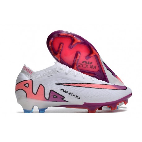 Nike Zoom Mercurial Vapor XV Elite FG Blanc Rose Bleu