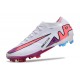 Nike Zoom Mercurial Vapor XV Elite FG Blanc Rose Bleu