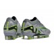 Chaussure Nike Zoom Mercurial Vapor 15 Elite FG Gris Noir Vert