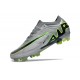 Chaussure Nike Zoom Mercurial Vapor 15 Elite FG Gris Noir Vert