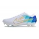 Chaussure Nike Zoom Mercurial Vapor 15 Elite FG Blanc Bleu Or