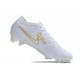 Chaussure Nike Zoom Mercurial Vapor 15 Elite FG Blanc Bleu Or