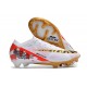 Chaussure Nike Zoom Mercurial Vapor 15 Elite FG Blanc Rouge Or