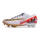 Chaussure Nike Zoom Mercurial Vapor 15 Elite FG Blanc Rouge Or