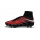 Chaussures de Foot à Crampons Robert Lewandowski Nike HyperVenom Phantom 2 FG Rouge Noir