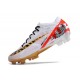 Chaussure Nike Zoom Mercurial Vapor 15 Elite FG Blanc Rouge Or