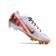 Chaussure Nike Zoom Mercurial Vapor 15 Elite FG Blanc Rouge Or