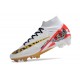 Nike Air Zoom Mercurial Superfly Elite 9 FG MR Blanc Rouge Or