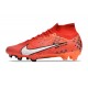 Nike Air Zoom Mercurial Superfly Elite 9 FG MDS Carmin Clair Ivoire Pâle Mandarine Vif