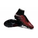 Chaussures de Foot à Crampons Robert Lewandowski Nike HyperVenom Phantom 2 FG Rouge Noir