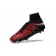 Chaussures de Foot à Crampons Robert Lewandowski Nike HyperVenom Phantom 2 FG Rouge Noir