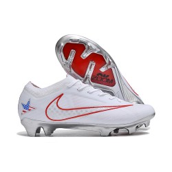 Chaussure Nike Zoom Mercurial Vapor 15 Elite FG Blanc Rouge