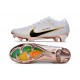 Chaussure Nike Zoom Mercurial Vapor 15 Elite FG Blanc Or Noir