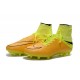 Chaussures de Foot à Crampons Nike HyperVenom Phantom 2 FG Cuir Jaune Noir