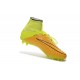 Chaussures de Foot à Crampons Nike HyperVenom Phantom 2 FG Cuir Jaune Noir