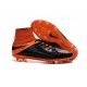 Chaussures de Foot à Crampons Nike HyperVenom Phantom 2 FG Cuir Noir Orange